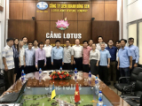 (08-05-2020) Cảng Lotus hân hạnh đón tiếp đại diện Công Ty Cổ Phần Giao Nhận Kho Vận Ngoại Thương (Vietrans) đến thăm hỏi và làm việc cùng CB-CNV Cảng Lotus.